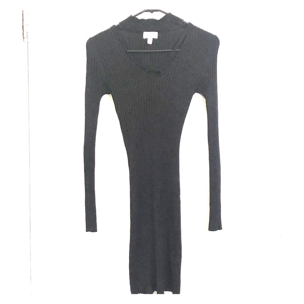 SWEATER DRESS with choker strap
